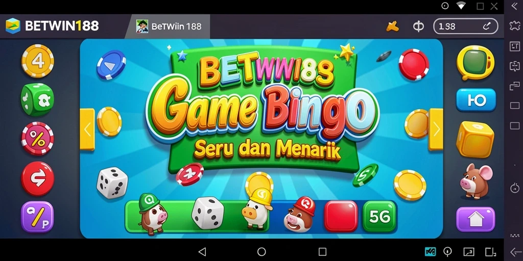 Tangkapan layar utama BETWIN188 menunjukkan keseruan permainan Bingo.