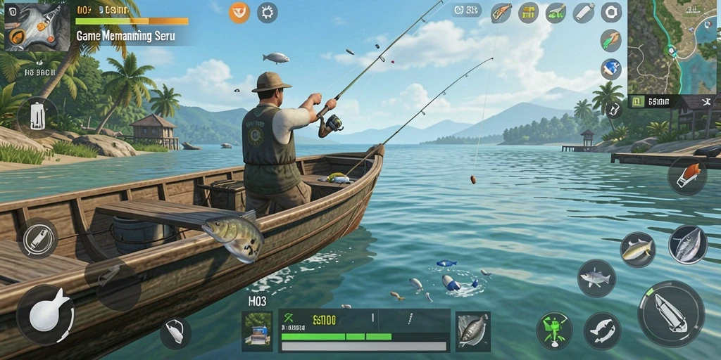 Tangkapan ikan yang mengesankan dalam gameplay H03.