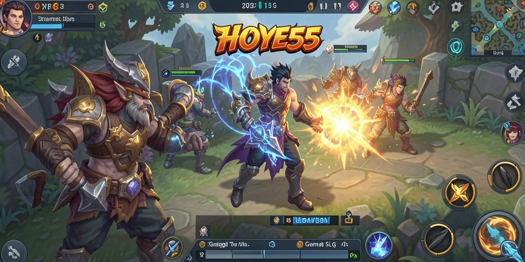 Tampilan gameplay yang menarik dari HOYE55 dalam genre SLG.