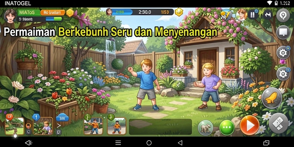 Tampilan gameplay seru dan interaktif dalam INATOGEL saat bertani.