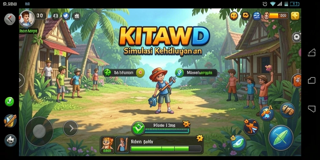 Tangkapan layar utama KITAWD menampilkan karakter dalam aksi dengan latar belakang yang menawan.