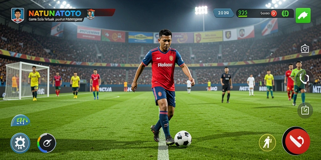 Tampilan menarik gameplay sepak bola dalam NATUNATOTO.