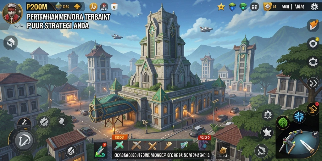 Tangkapan layar menunjukkan aksi Tower Defense yang menarik dari P200M.