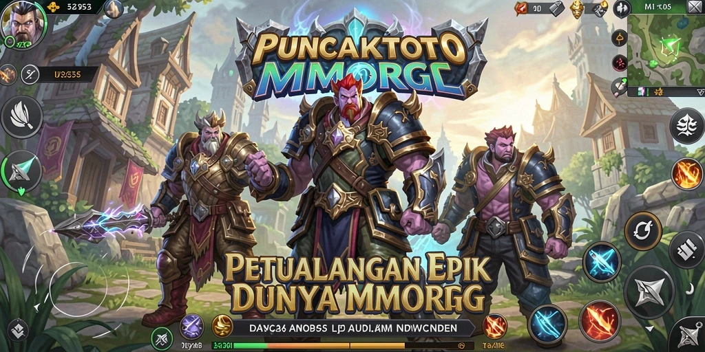 Screenshot menunjukkan pertempuran seru di dunia PUNCAKTOTO.