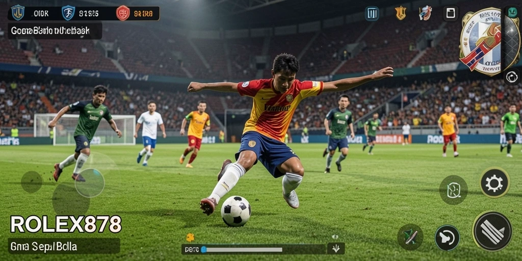 Tampilan gameplay seru dan mendebarkan dari game Football.