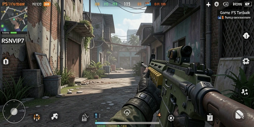 Tampilan gameplay RSNVIP7 dengan aksi tempur yang intens.