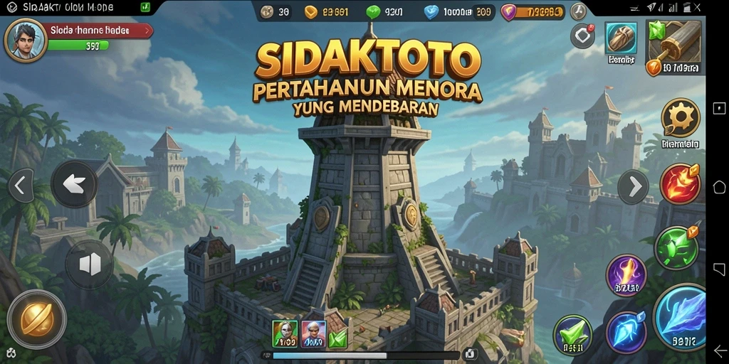 Screenshot menampilkan aksi seru dalam permainan Tower Defense.