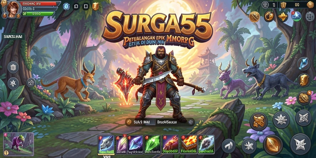 Gameplay SURGA55 menampilkan petualangan epik dalam dunia MMORPG.
