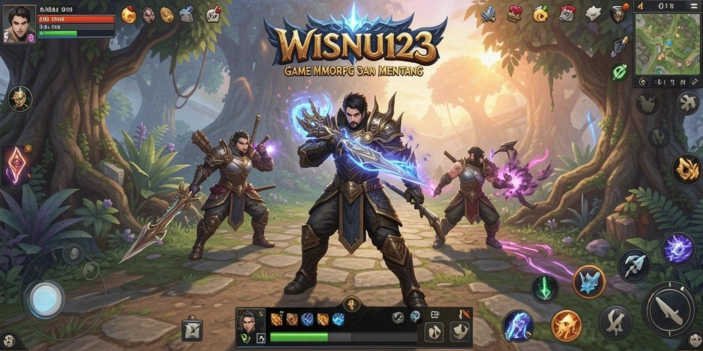 Screenshot gameplay WISNU123 dengan aksi seru di dunia MMORPG.