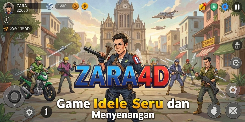 Screenshot menunjukkan gameplay menarik dari ZARA4D dengan karakter yang aktif.