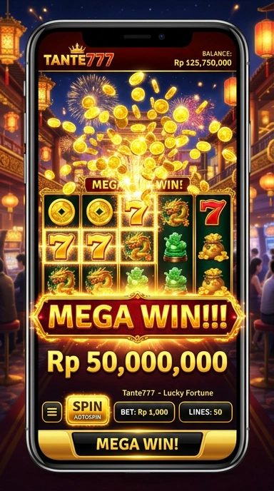 Tampilan antarmuka aplikasi tante777 yang sederhana dan intuitif.